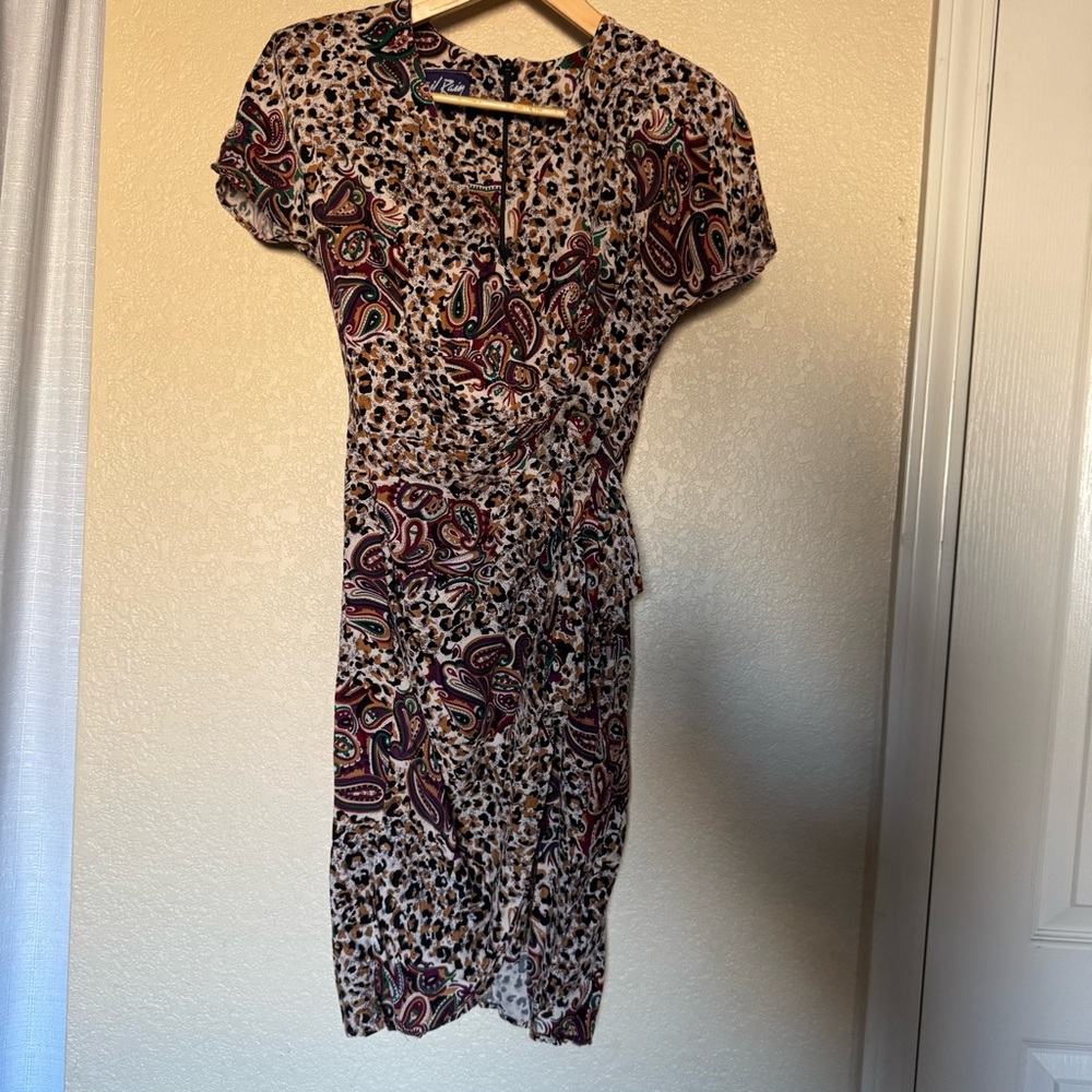 80s April rain wrap dress